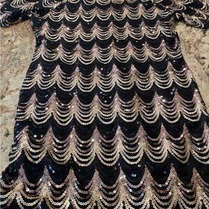 Venus Sequin Glam Dress Size XL Party Holiday Cocktail (EUC) Made In USA